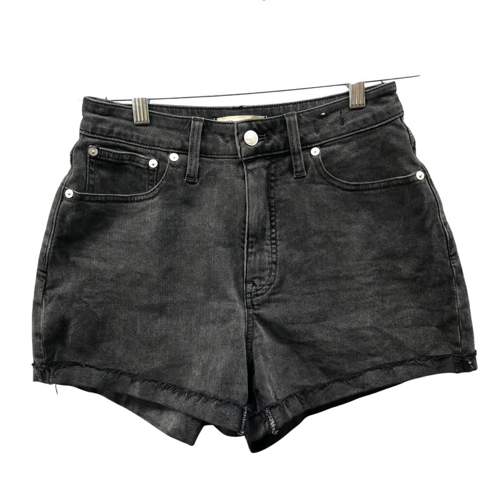 Madewell Black High-Rise Denim Jean Shorts